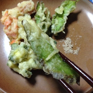うりずん（四角豆）の天ぷら